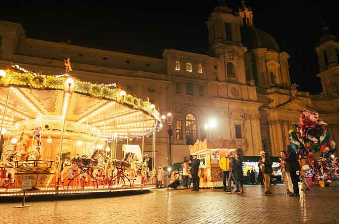 2h Xmas Lights Panoramic Vespa Sidecar Tour - The Fontana dell’Acqua Paola