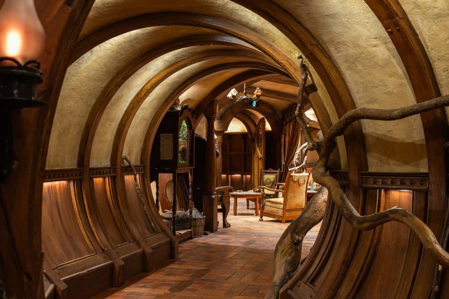 Auckland: Hobbiton Movie Set Day Trip with Festive Lunch - The Party Marquee buffet lunch