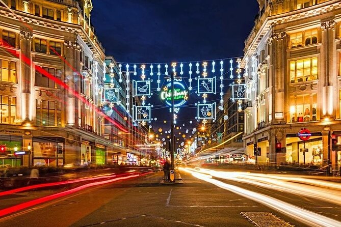 Christmas Lights Open-Top Bus Tour - A famous landmark under the night sky