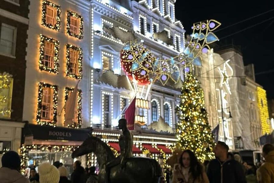 Christmas Lights Taxi Tour with Hotel Pickup - Regent Street and the view from the glass roof