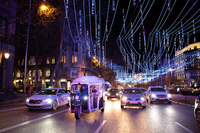 Christmas Lights Tour of Madrid in Eco Tuk Tuk Private - Timing, traffic, and the limits of 59 minutes
