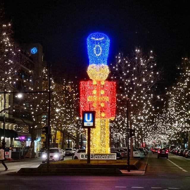 Christmas market lights tour bus through Berlin, free mulled wine (2.5 hours) - Breitscheidplatz, the Kaiser Wilhelm Memorial Church, and KaDeWe
