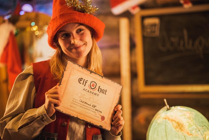 Elf Hat Academy in Santas Village of Rovaniemi - The elf mark and graduation diploma