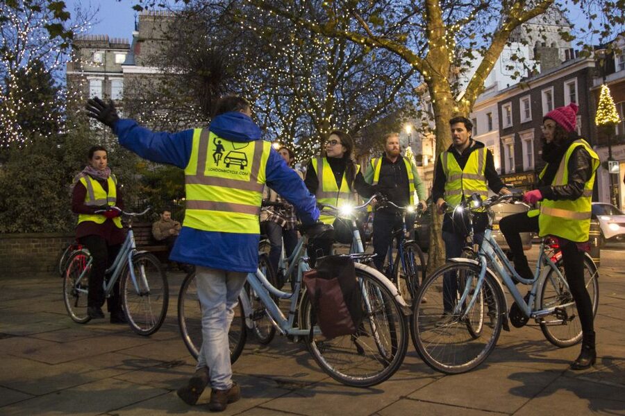 London Christmas Lights Bike Tour - Harrods, Hyde Park, and Sloane Square