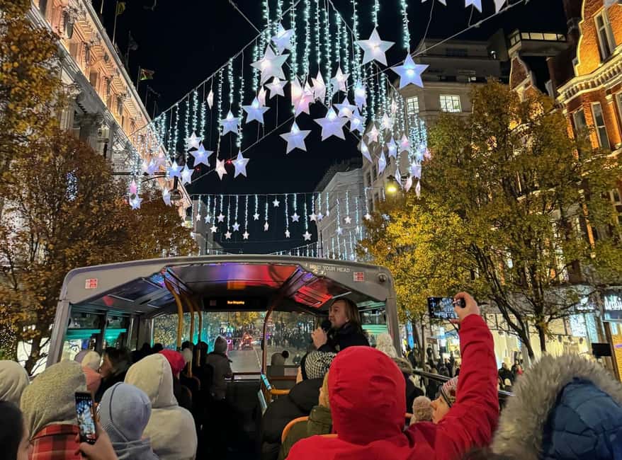 London: Christmas Lights Bus Tour With Live Guide - The route through London’s Christmas lights
