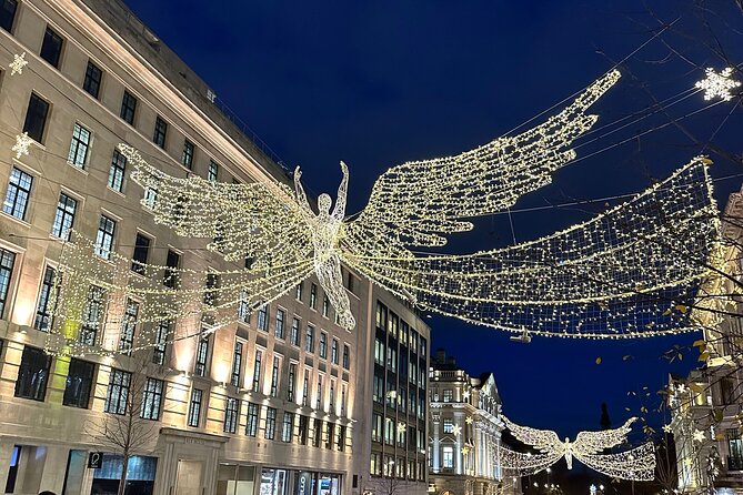 London Christmas Lights Guided Tour With Christmas Music - Seven Dials under a canopy of light