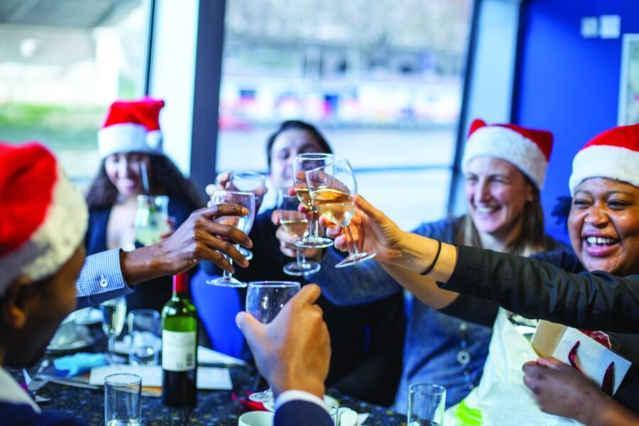 London: Christmas Party Lunch Cruise - The route from Westminster to Canary Wharf
