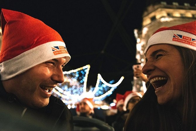 London Tootbus Christmas Lights Tour - Live commentary, audio options, and the Santa hat