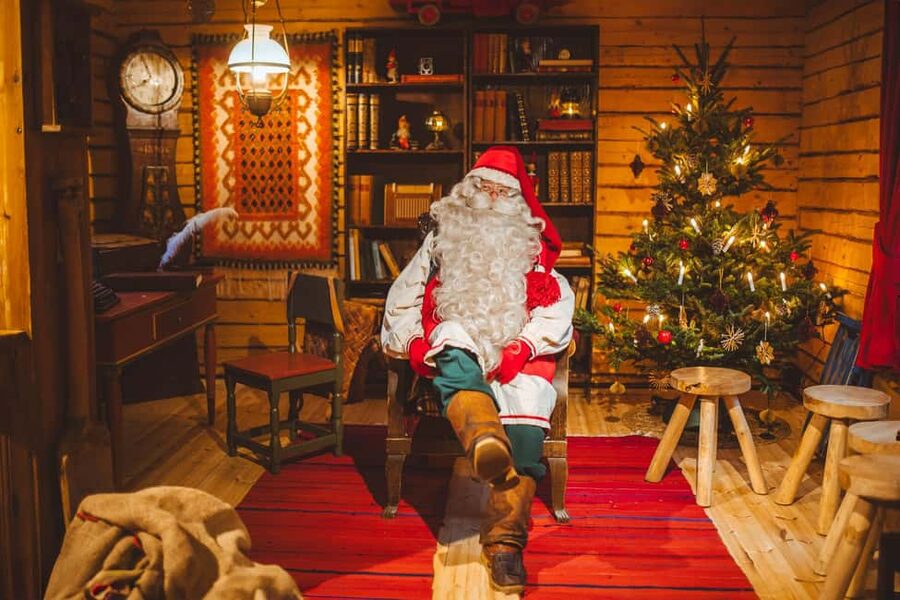 Magical Private Santa Visit, Reindeer Ride & Elf Workshops - Riding a reindeer sleigh through the snowy forest