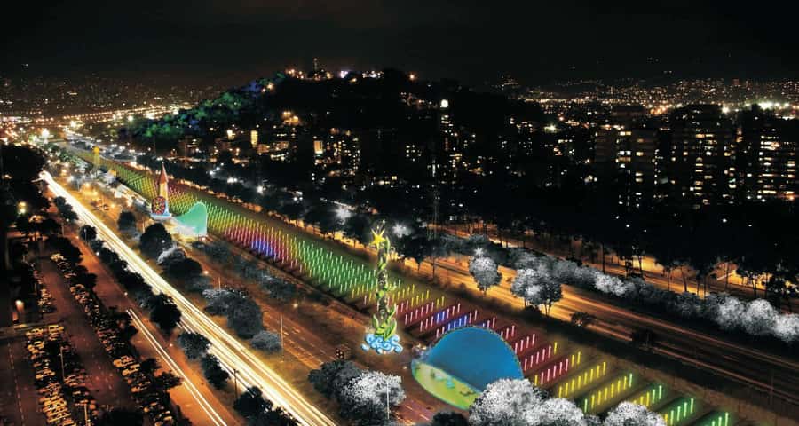 Medellin Christmas Lights Tour - The Medellín River Parks in a 45-minute stop