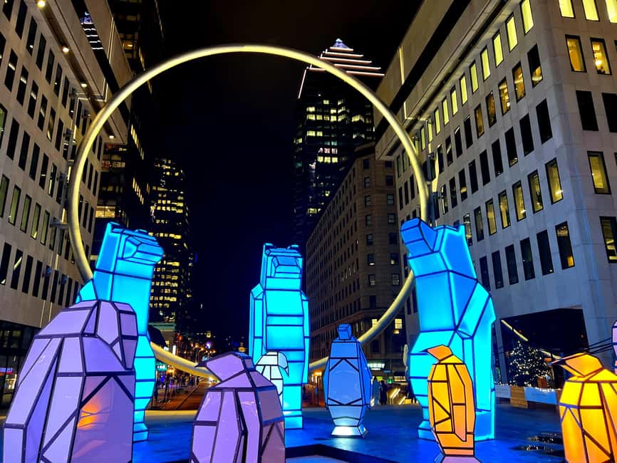 Montreal: Christmas Lights Private Walking Tour - Entering Old Montreal near Notre-Dame Basilica