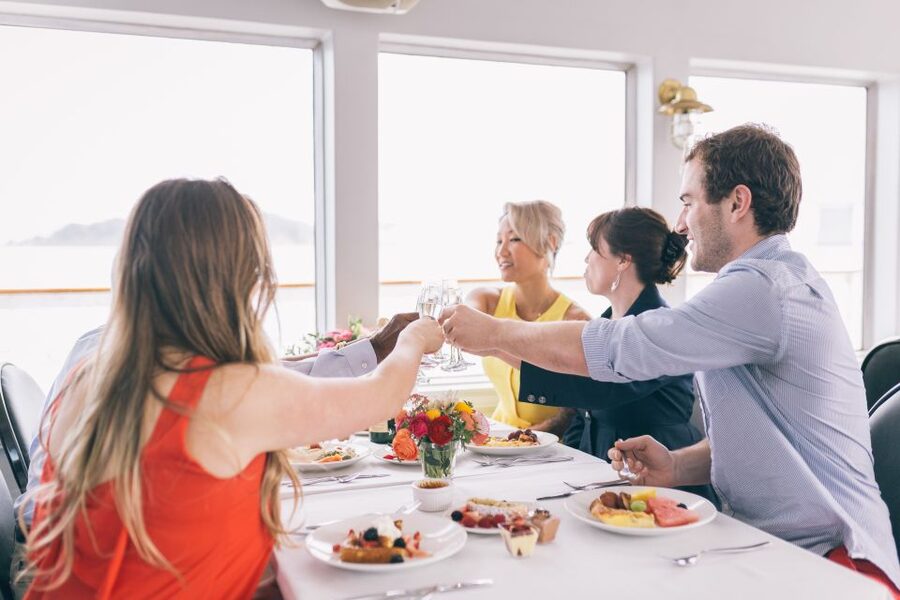 NYC: Christmas Eve Buffet Lunch or Dinner Harbor Cruise - The seasonal meal and what the price covers