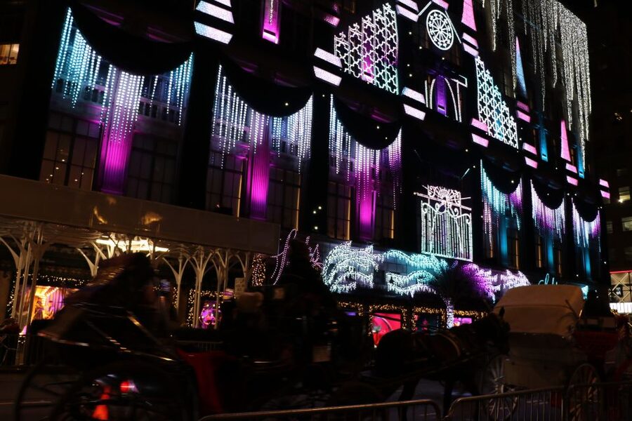 NYC: Magical Christmas Lights Carriage Ride - 5th Avenue lights and St. Thomas Church
