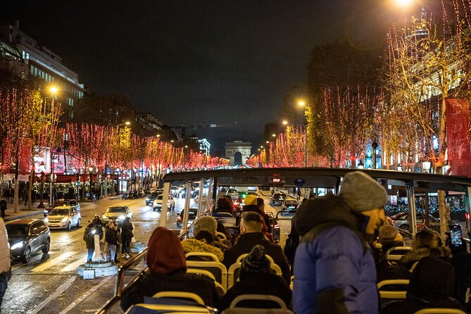 Paris Tootbus Festive Christmas Lights Tour - The Eiffel Tower sparkle