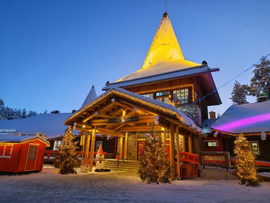 Rovaniemi: Santa Village,2km Husky Sled Ride & Snowman World - Starting with Santa at Santa Claus Village