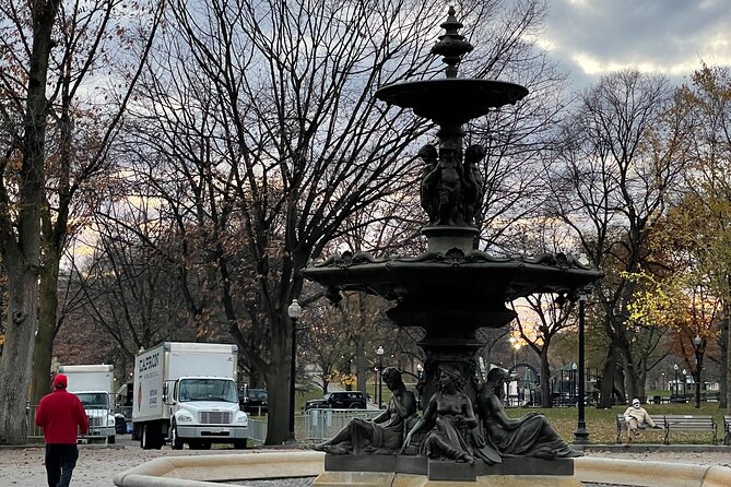 Self-Guided Boston Christmas Tour - Commonwealth Avenue and the Alexander Hamilton Statue