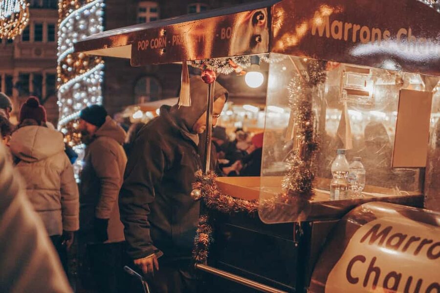 Strasbourg Christmas market tour and culinary city tour with tastings - Market stalls, shops, and local gifts
